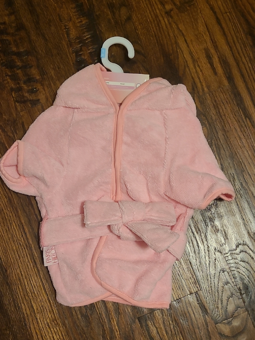 Paris Hilton Plush Pink Hooded Robe -Size S/M
